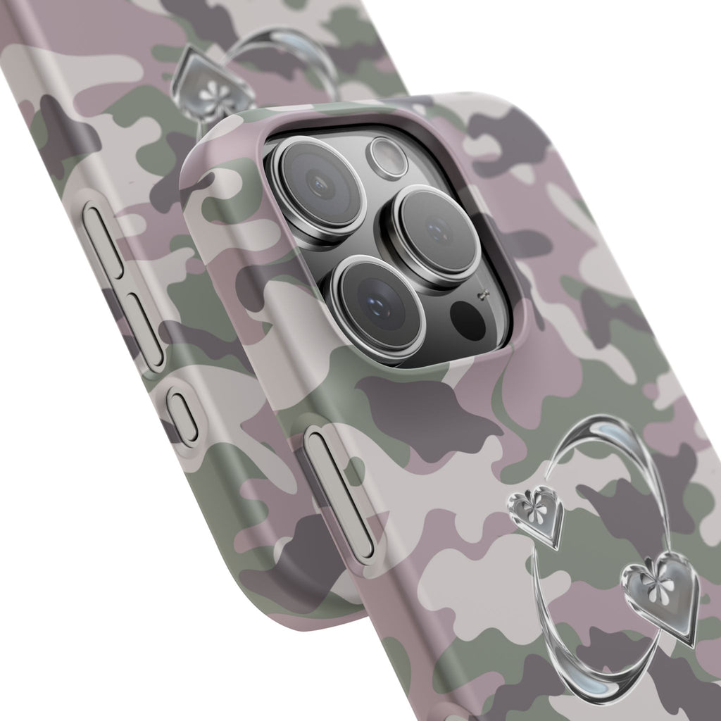 Camouflage Heart Snap Phone Case