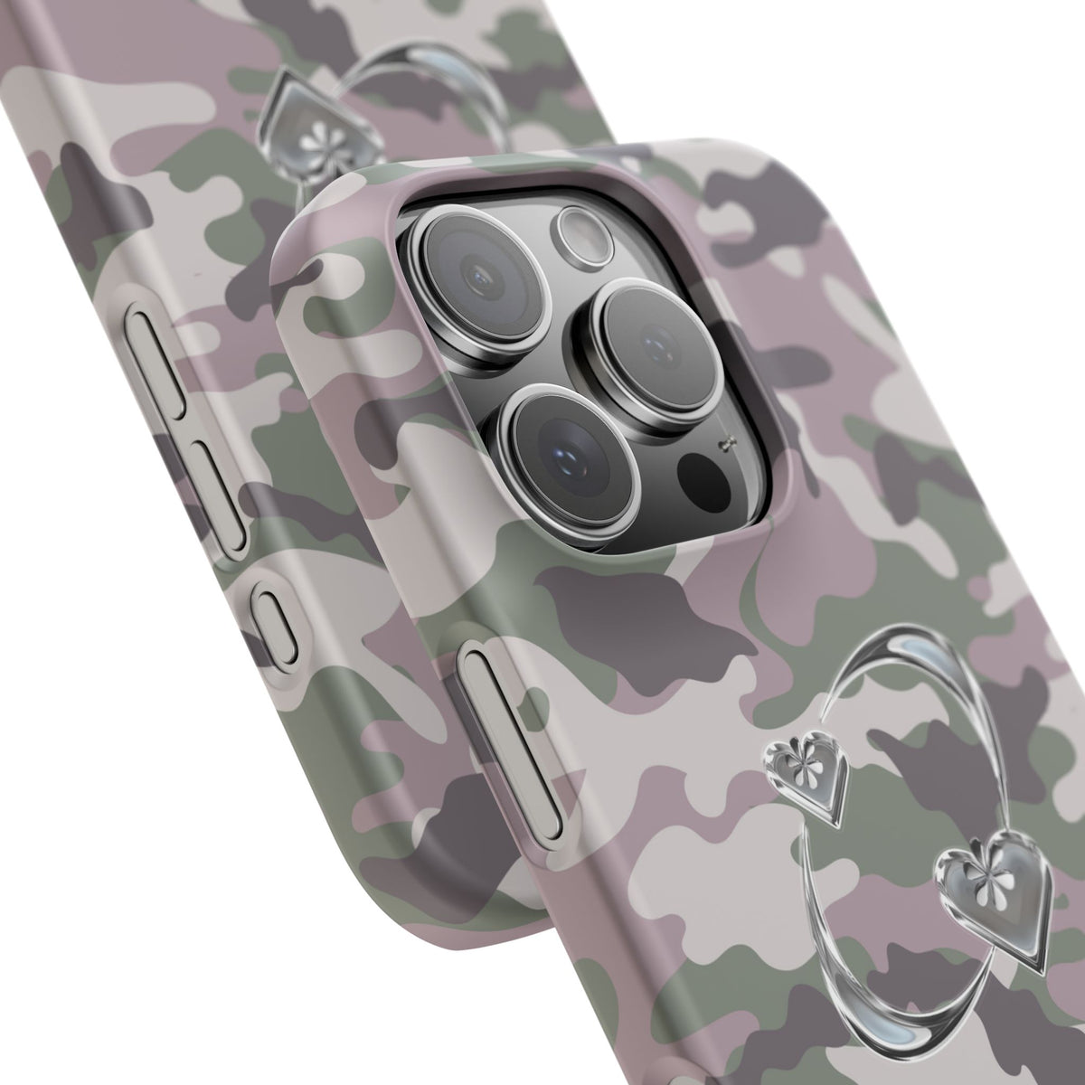 Camouflage Heart Snap Phone Case