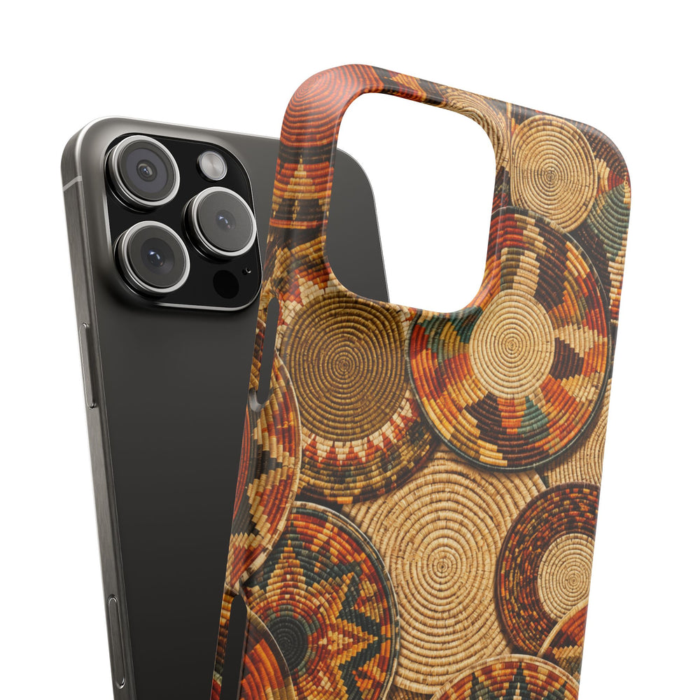 Bohemian Woven Basket Pattern Snap Case