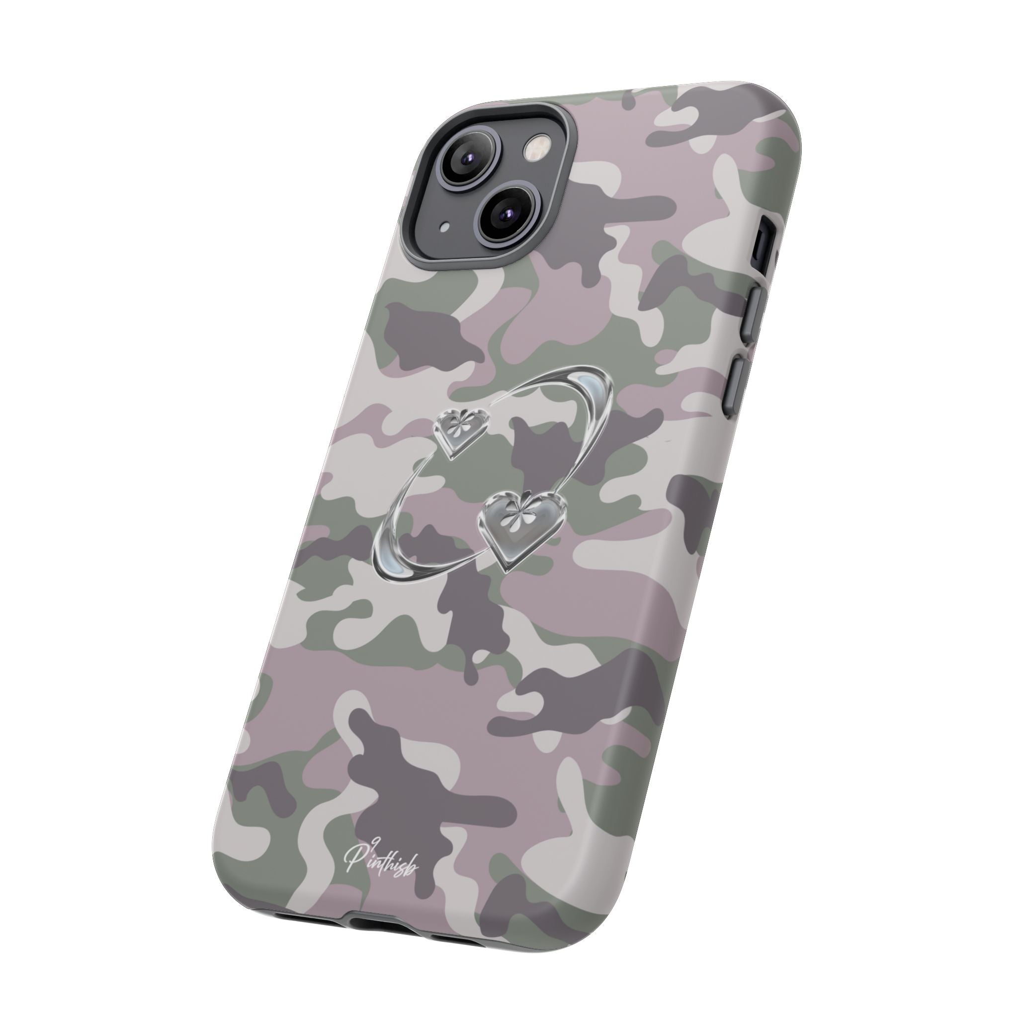 Camouflage Heart Tough Phone Case