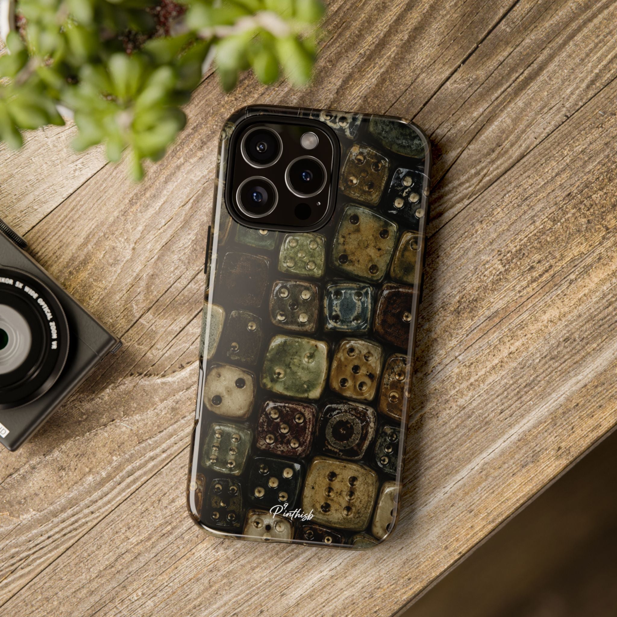 Vintage Dice Tile Phone Case