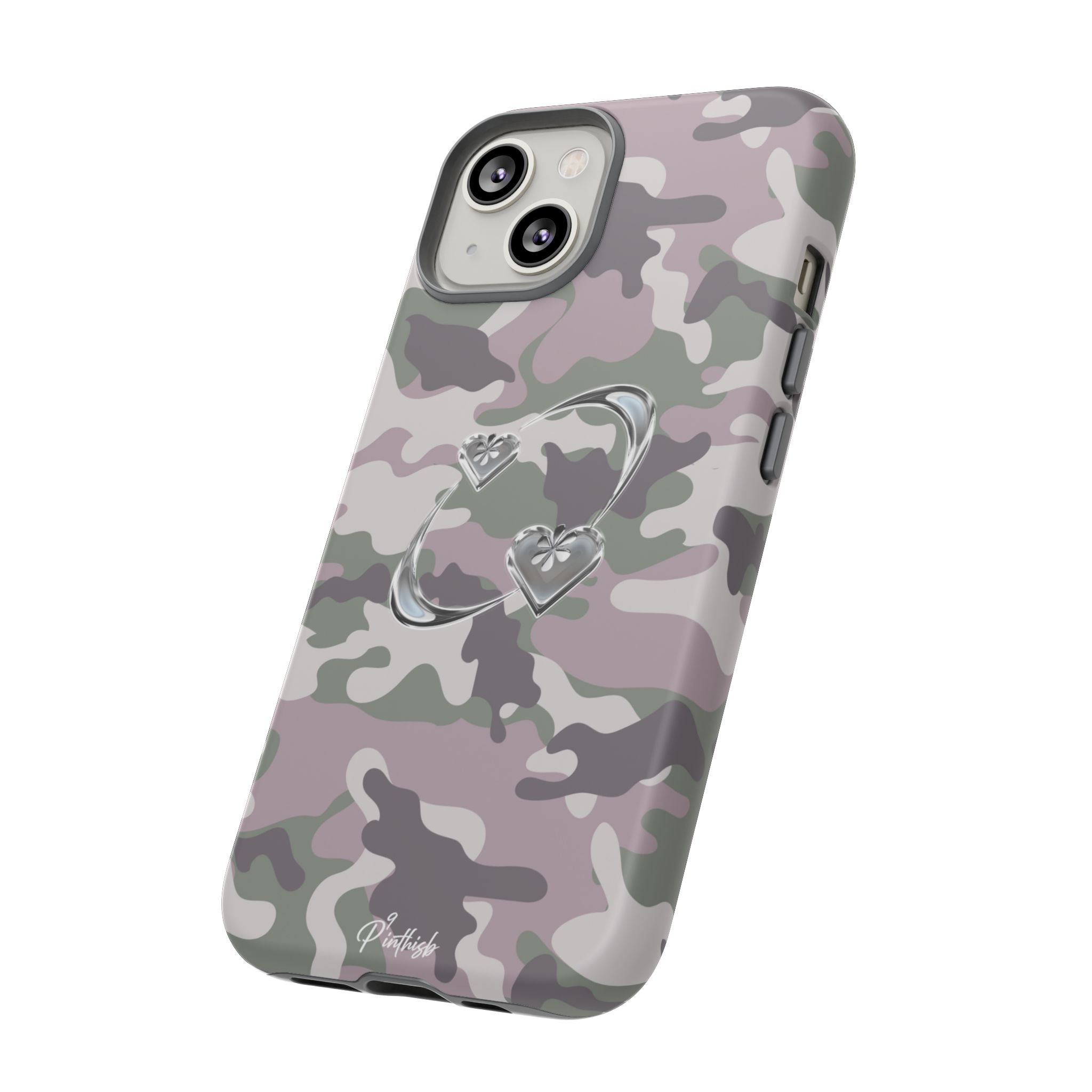 Camouflage Heart Tough Phone Case