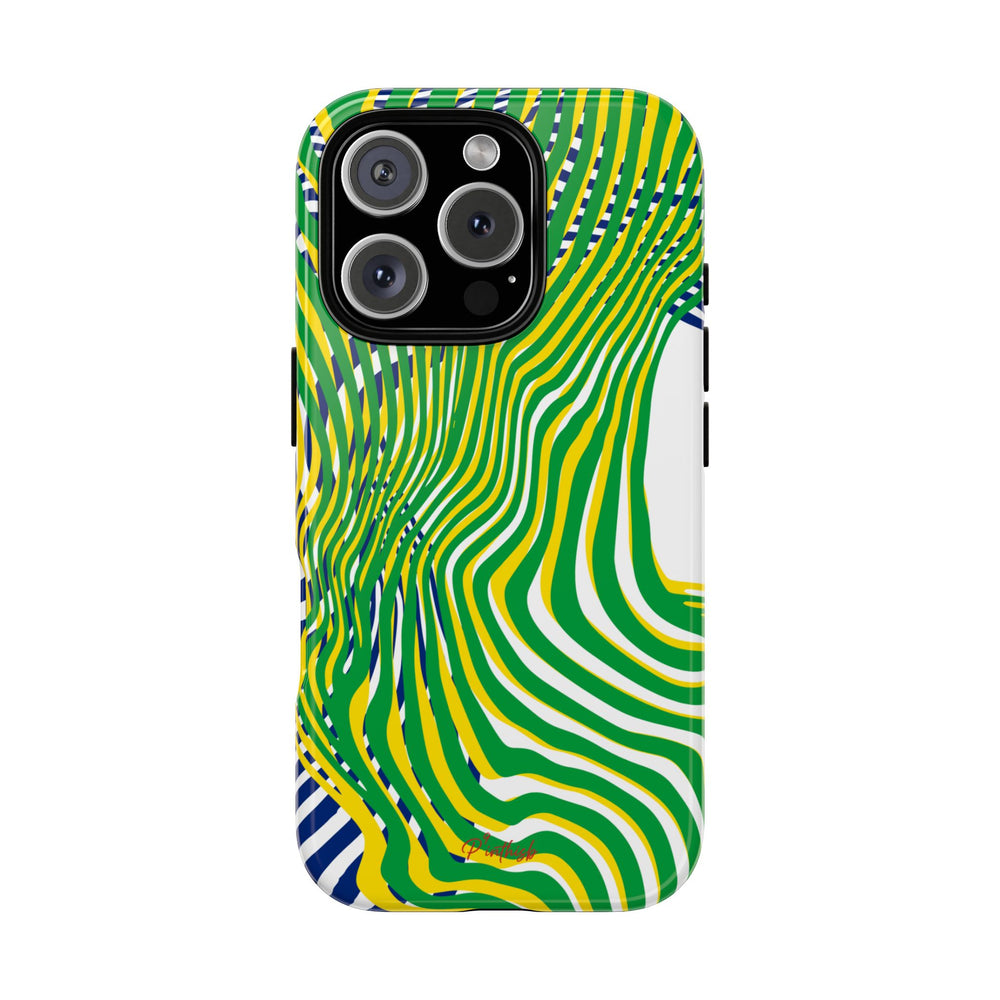 Abstract Green Wave Phone Case