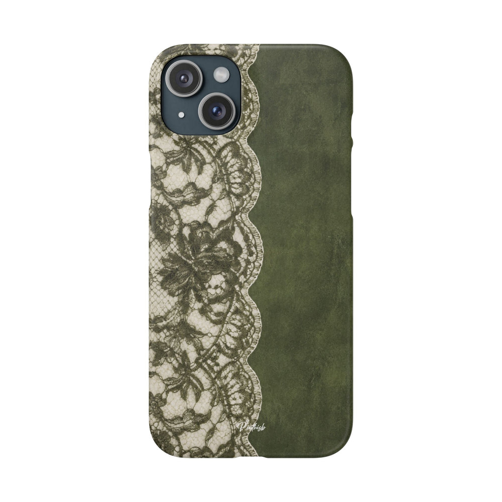 Olive Lace Snap Case