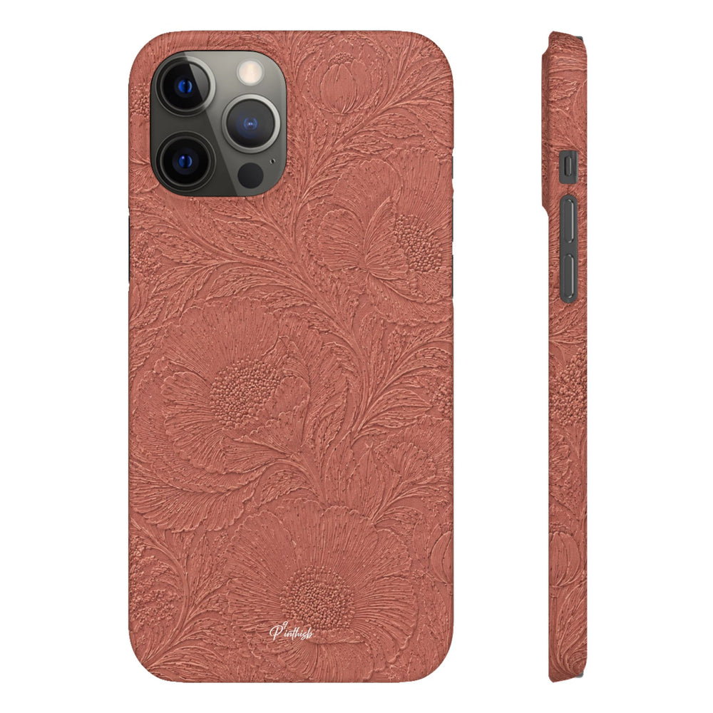 Embossed Floral Snap Case