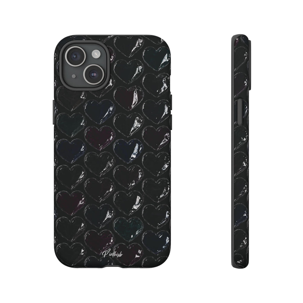 Black Pop Hearts Tough Case