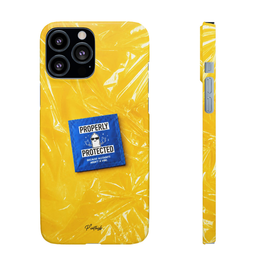 "Properly Protected" Graphic Snap Phone Case