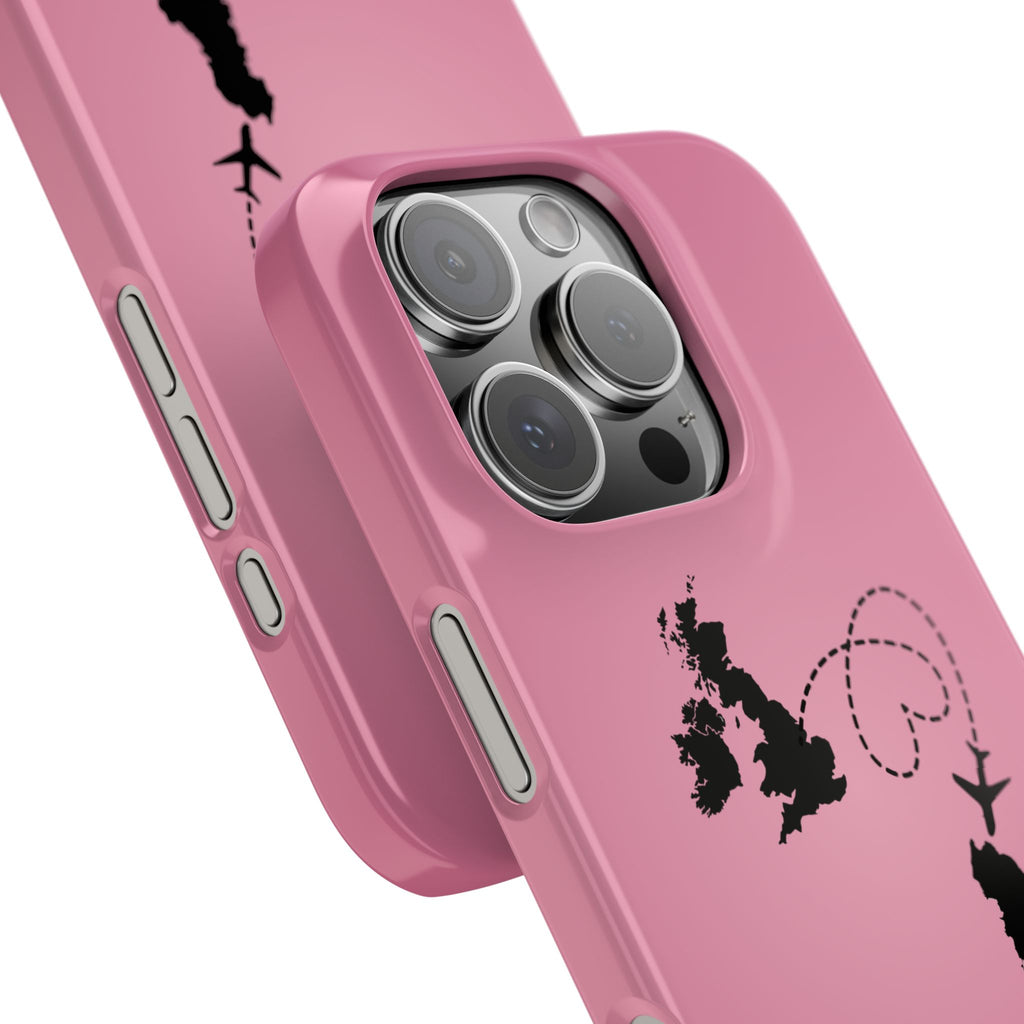 UK to Albania Pink Snap Phone Case