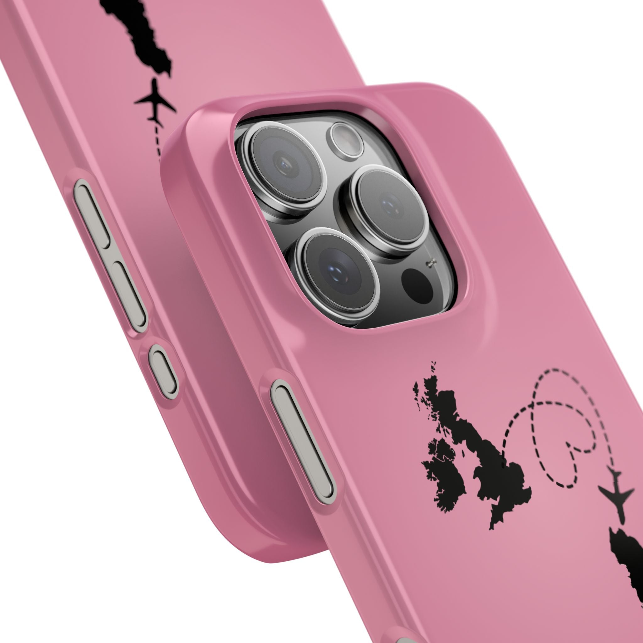 UK to Albania Pink Snap Phone Case
