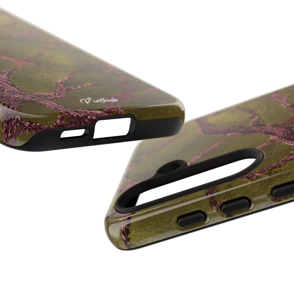 Olive & Rose Gold Tree Pattern Phone Case