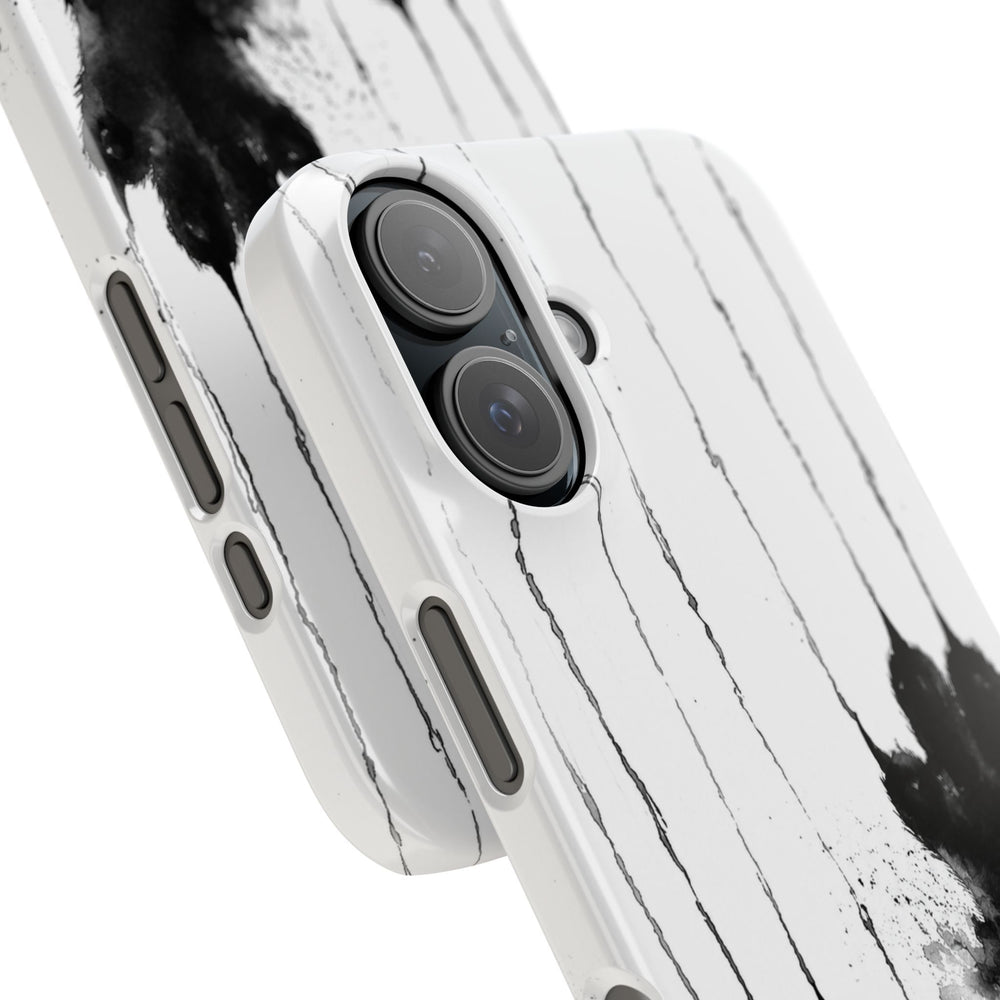 Black Ink Paw Print Snap Case