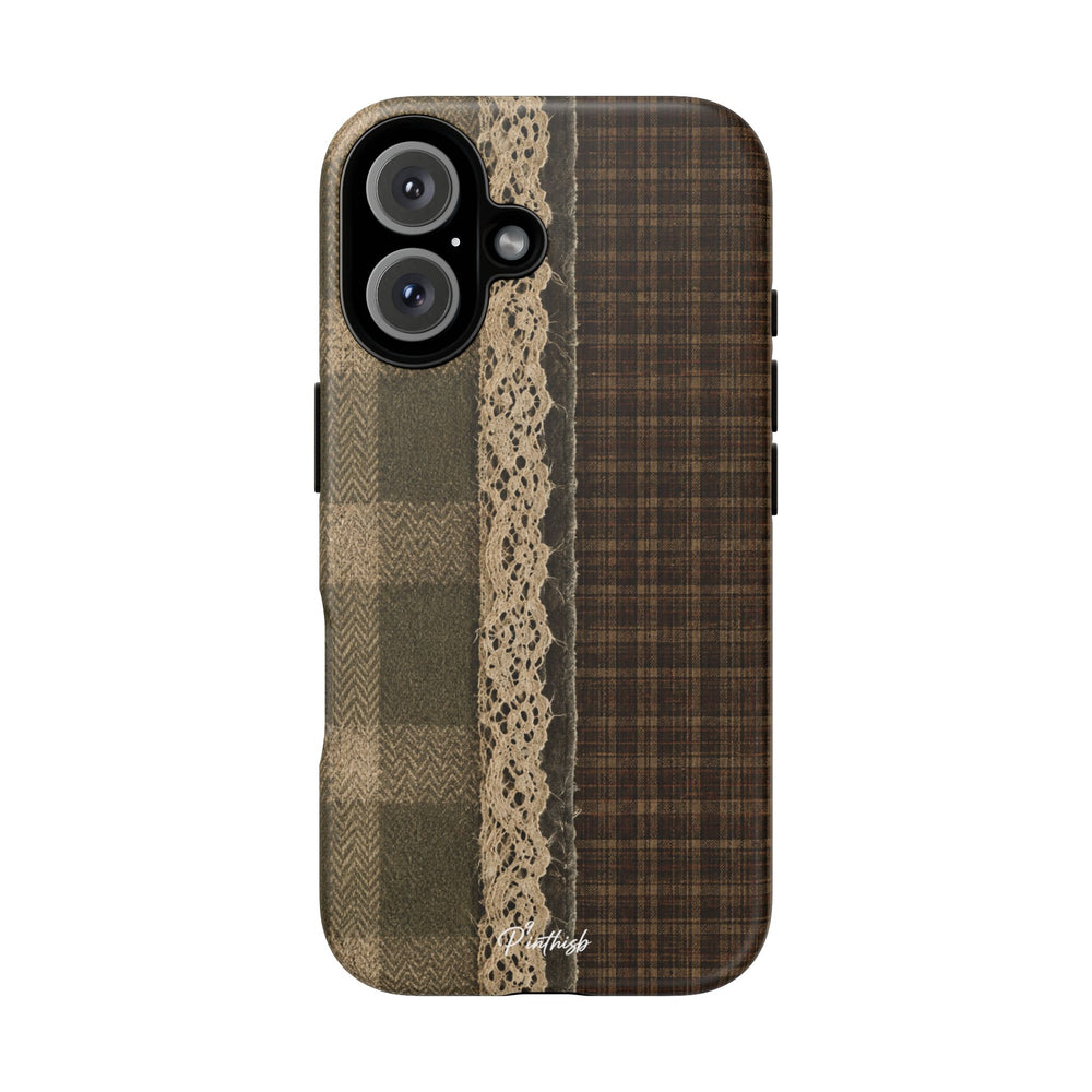 Plaid Lace Tough Phone Case