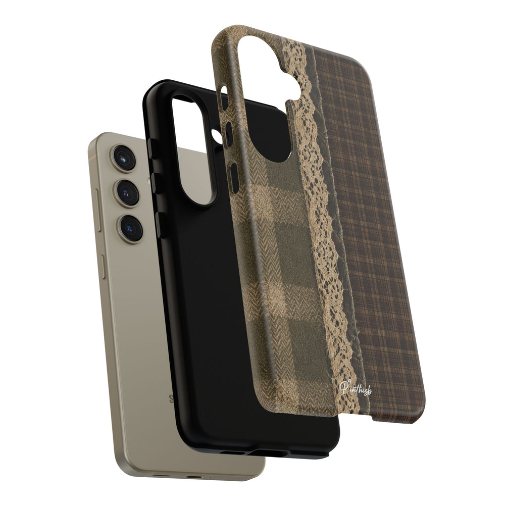 Plaid Lace Tough Phone Case