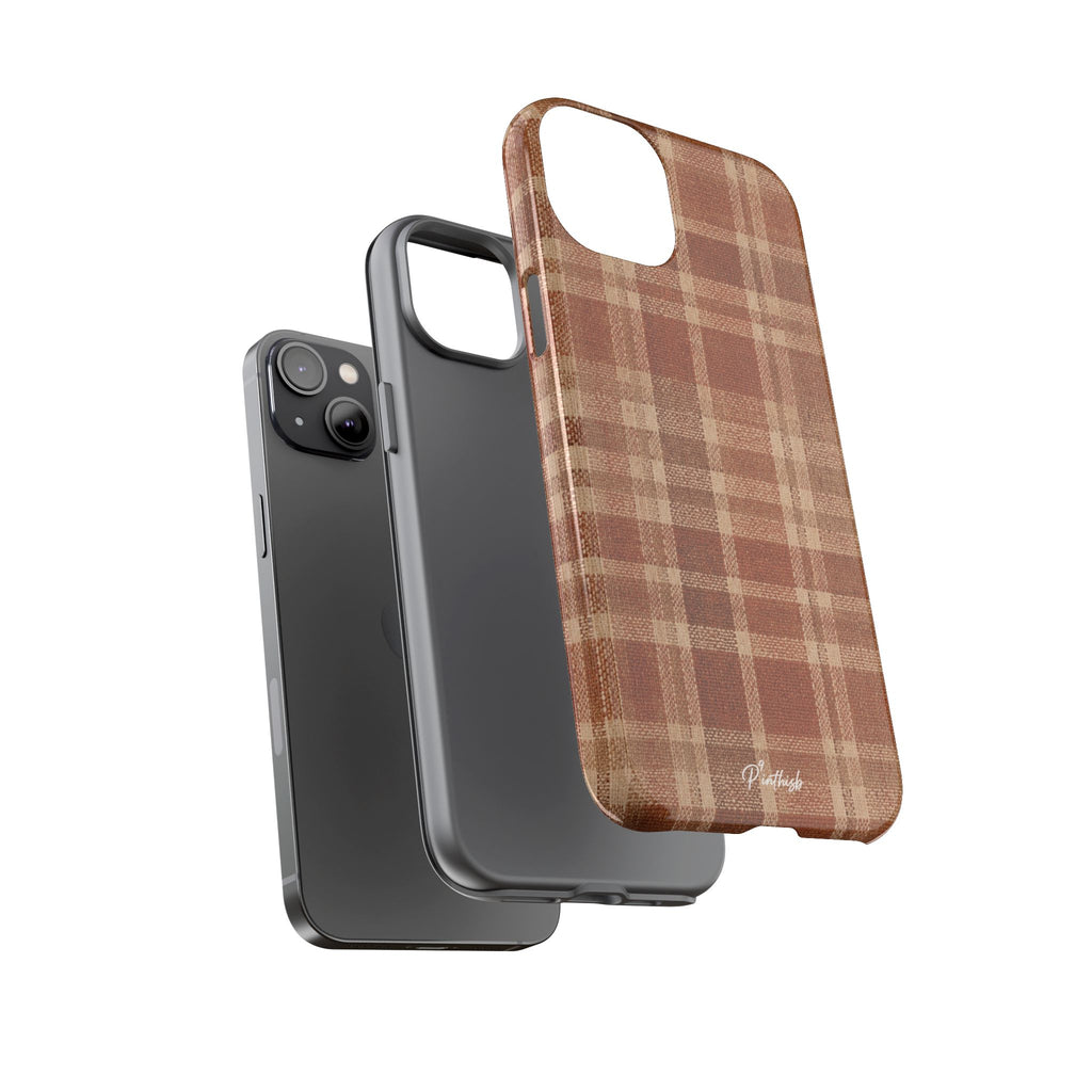 Rustic Brown Cozy Plaid Tough Case