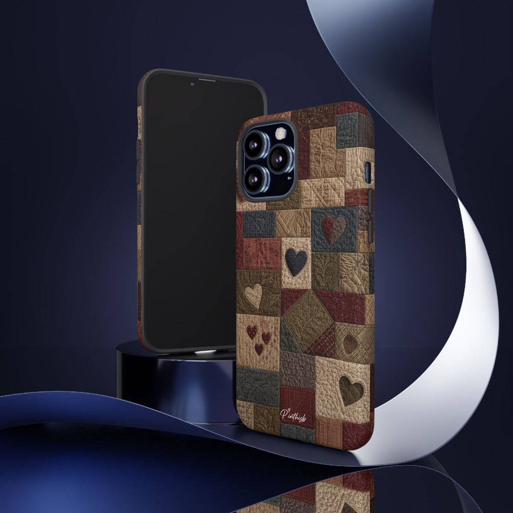 Patchwork Hearts Phone Case