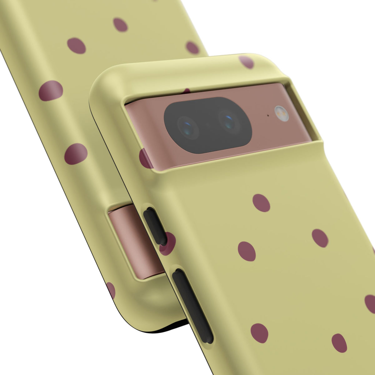 Yellow & Burgundy Polka Dot Tough Phone Case