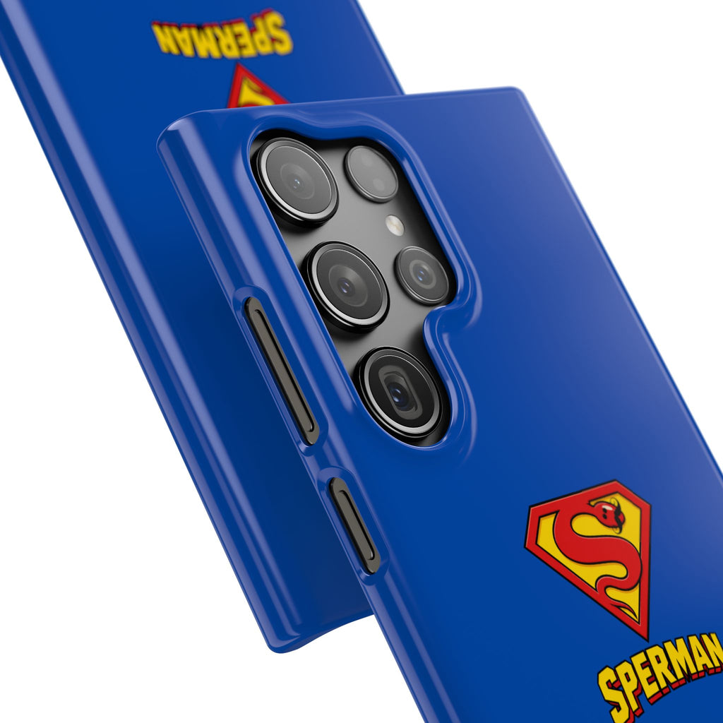 "SPERMAN" Parody Logo Snap Phone Case