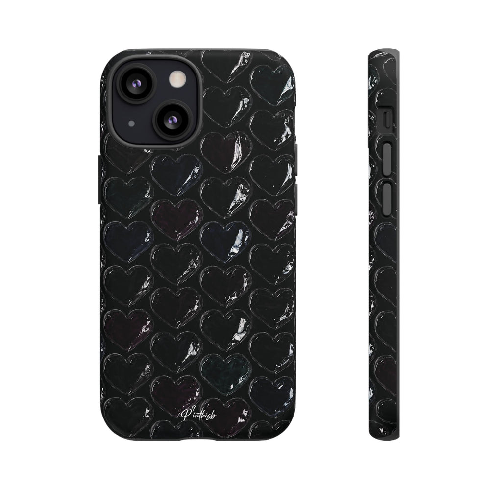 Black Pop Hearts Tough Case