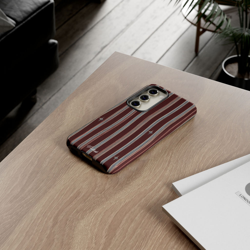 Retro Red & Cream with Star Accents Phone Case