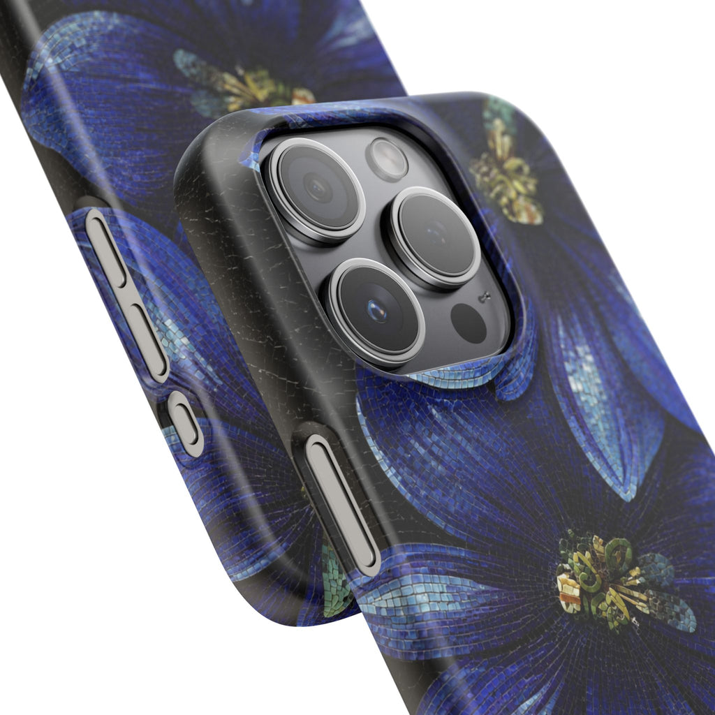 Blue Floral Snap Case