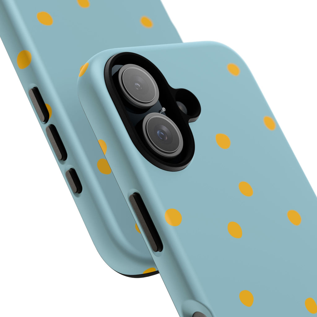 Blue & Yellow Polka Dot Tough Phone Case