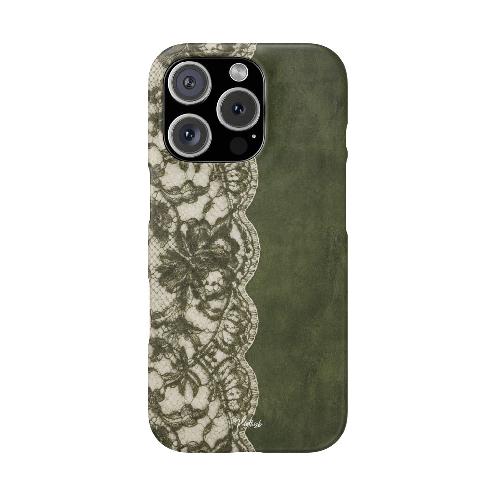 Olive Lace Snap Case