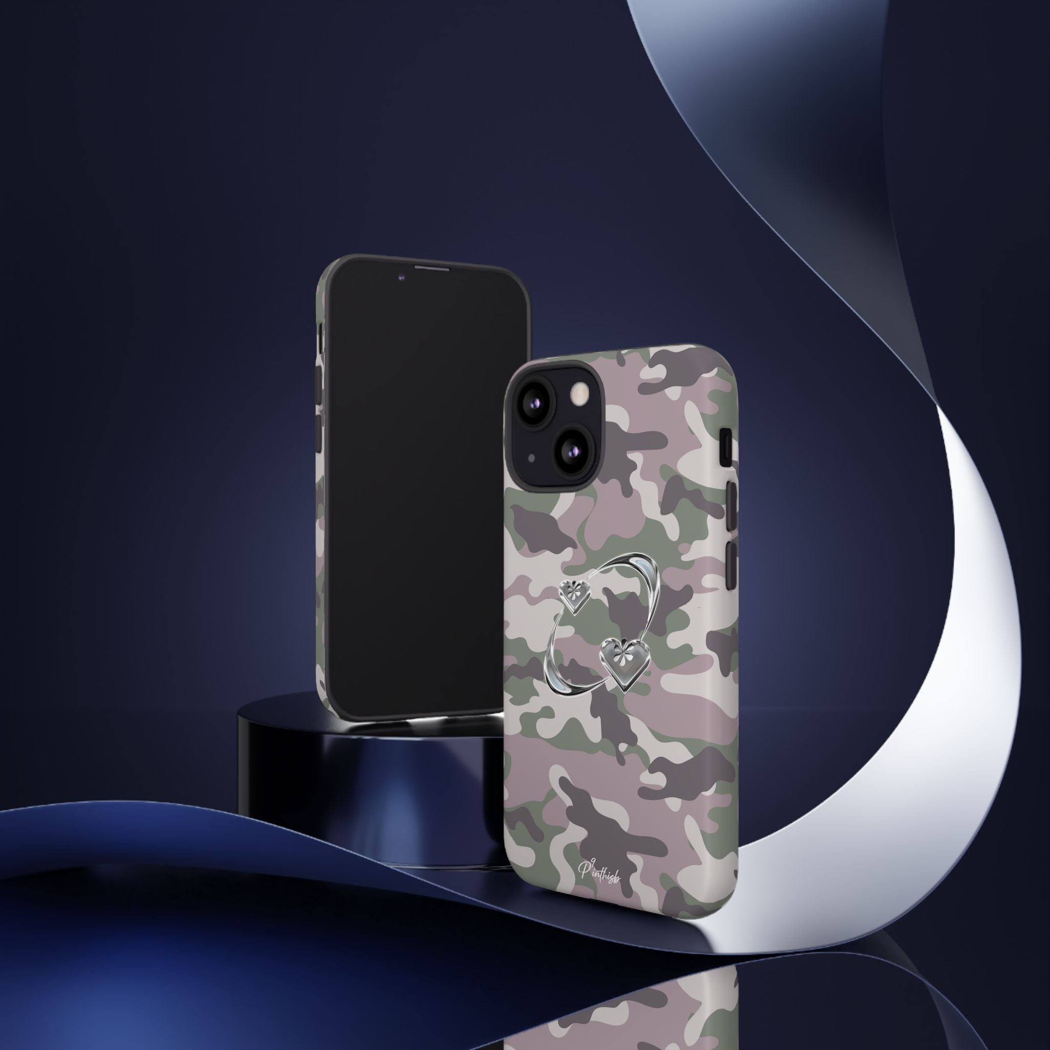 Camouflage Heart Tough Phone Case