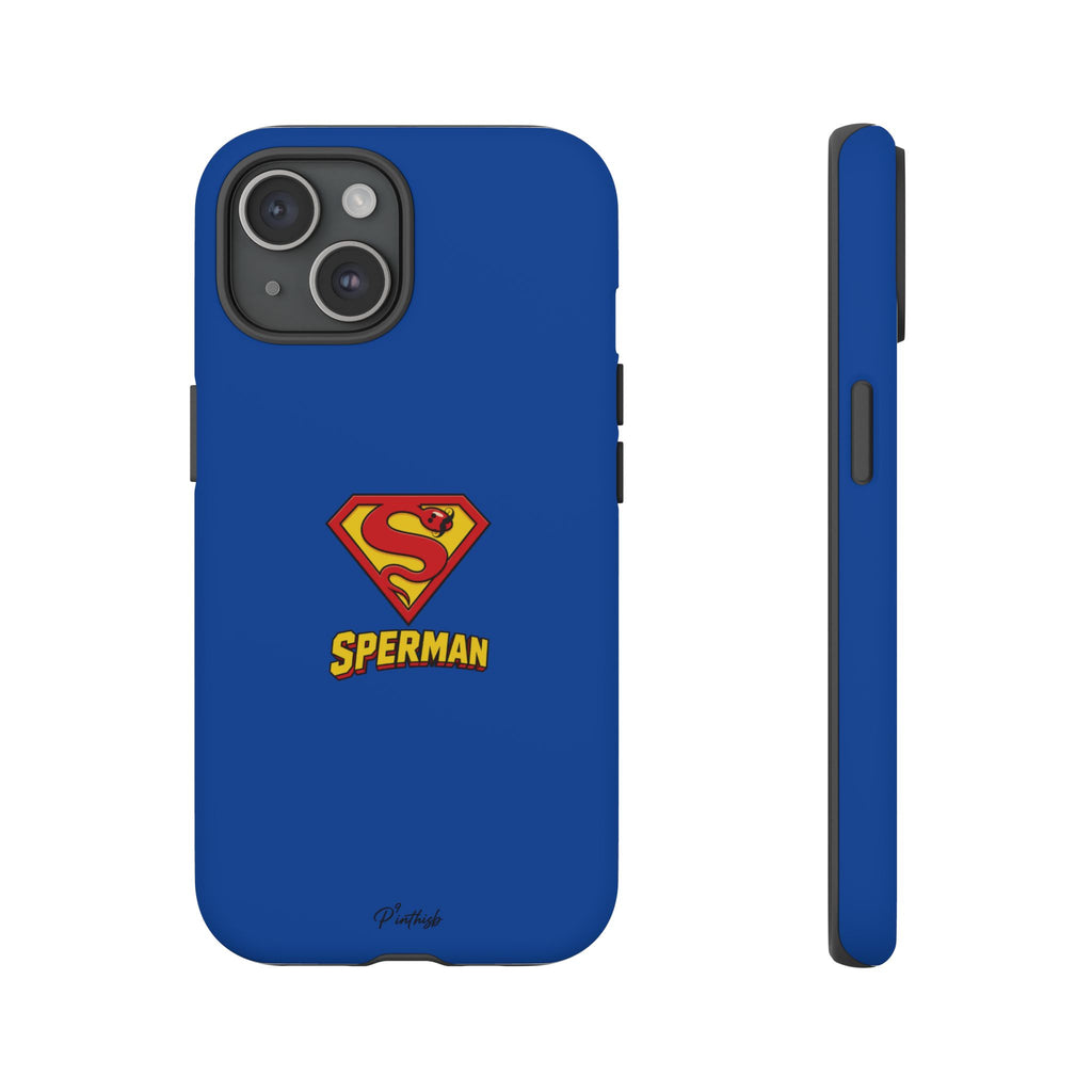 "SPERMAN" Parody Logo Tough Phone Case