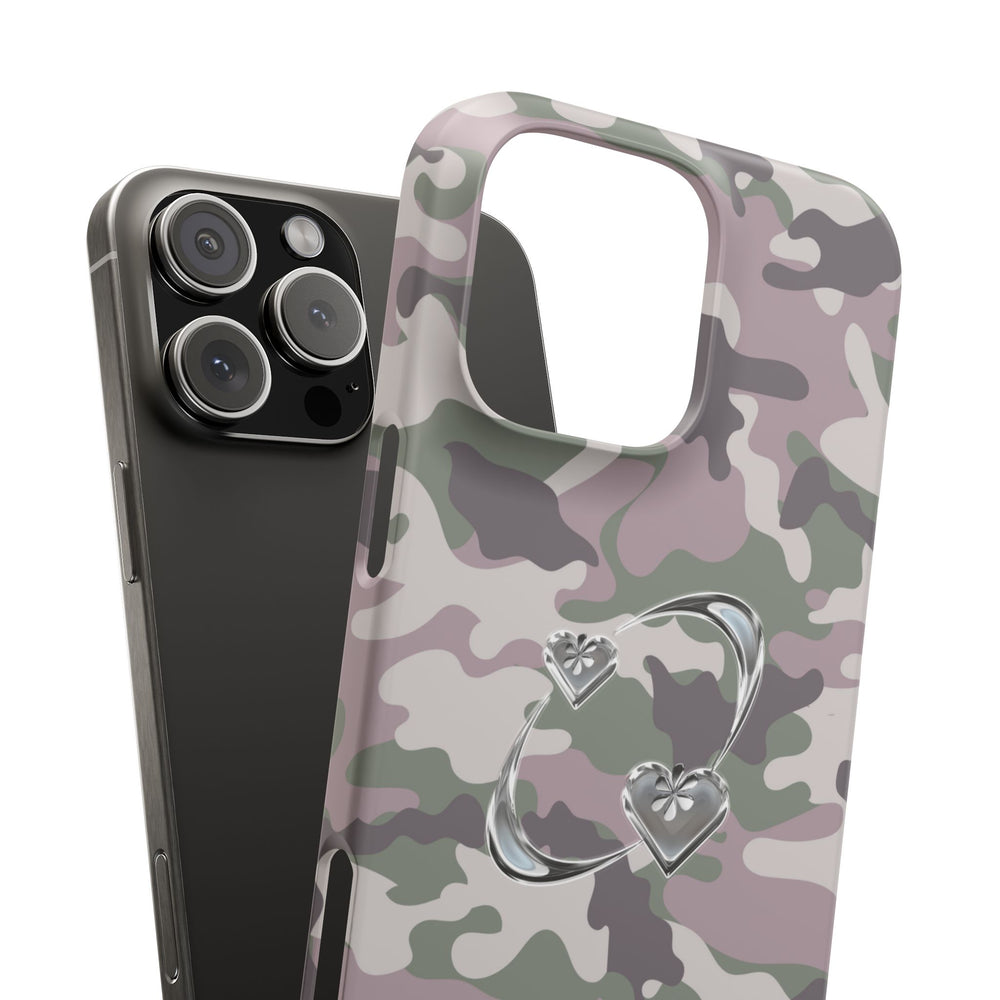 Camouflage Heart Snap Phone Case