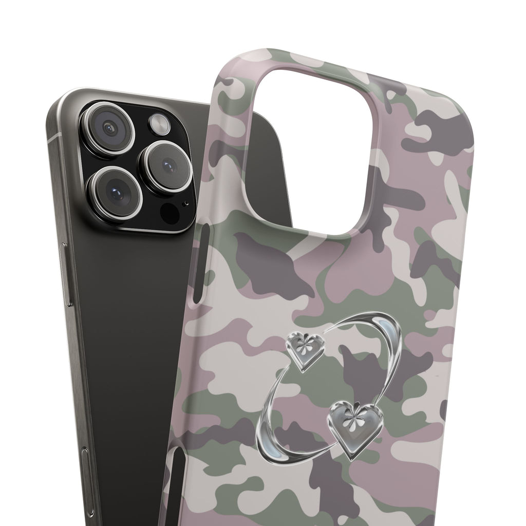 Camouflage Heart Snap Phone Case
