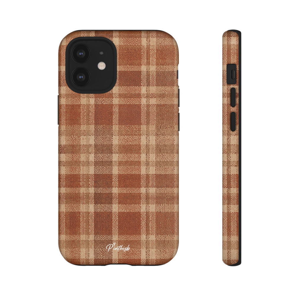 Rustic Brown Cozy Plaid Tough Case