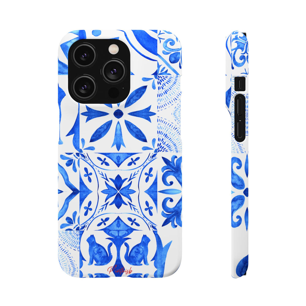 Blue Tile Pattern Snap Phone Case