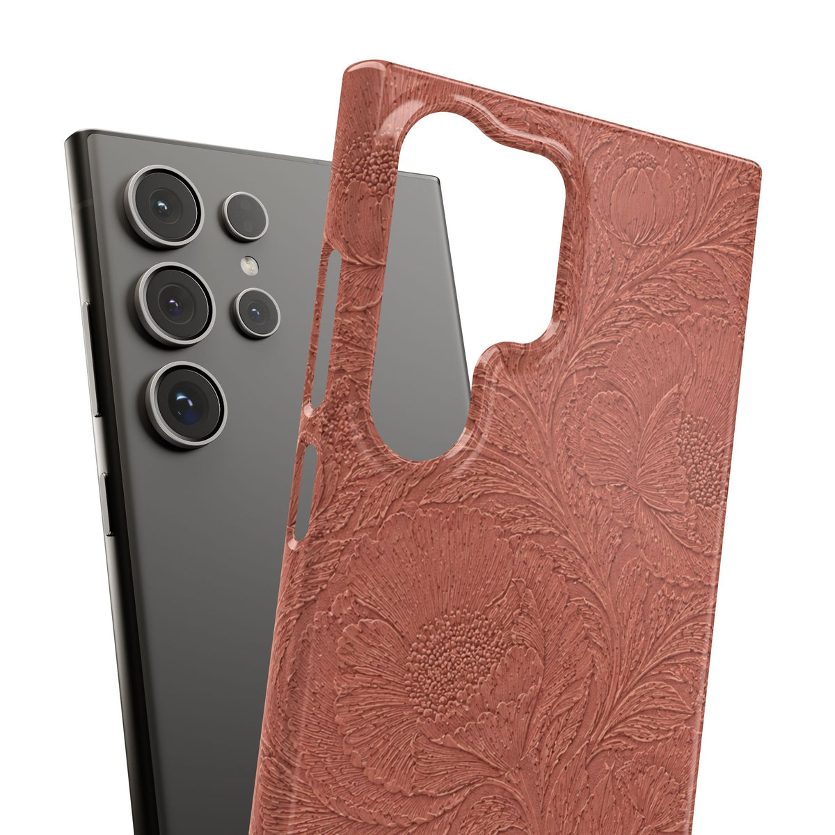 Embossed Floral Snap Case