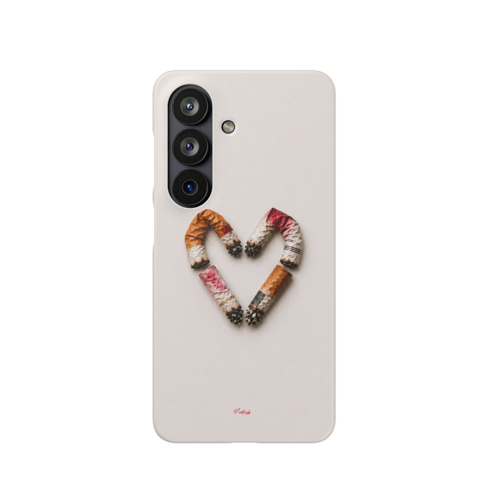 Cigarette Butts Heart Snap Case