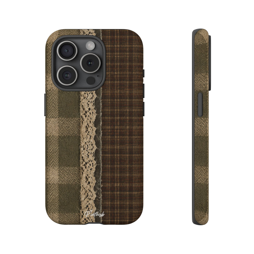 Plaid Lace Tough Phone Case