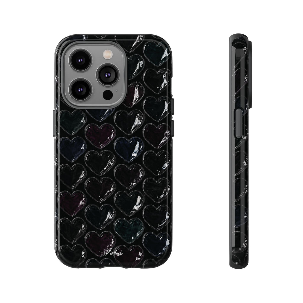 Black Pop Hearts Tough Case