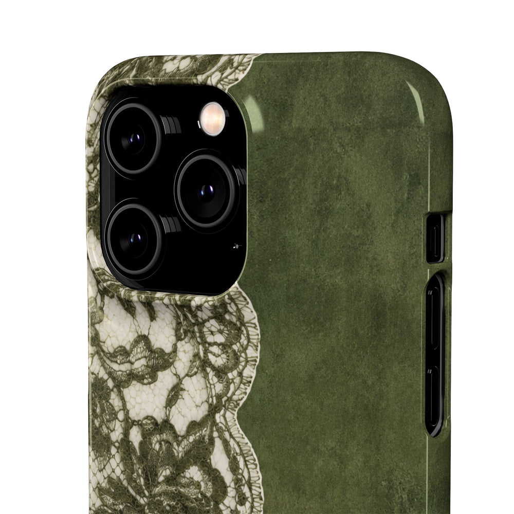 Olive Lace Snap Case