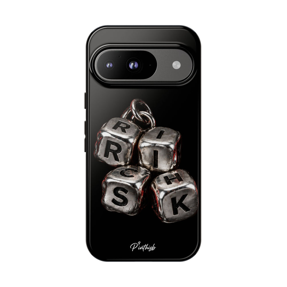 Metallic Dice 'RISK' Phone Case