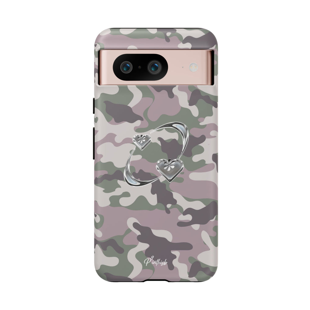 Camouflage Heart Tough Phone Case