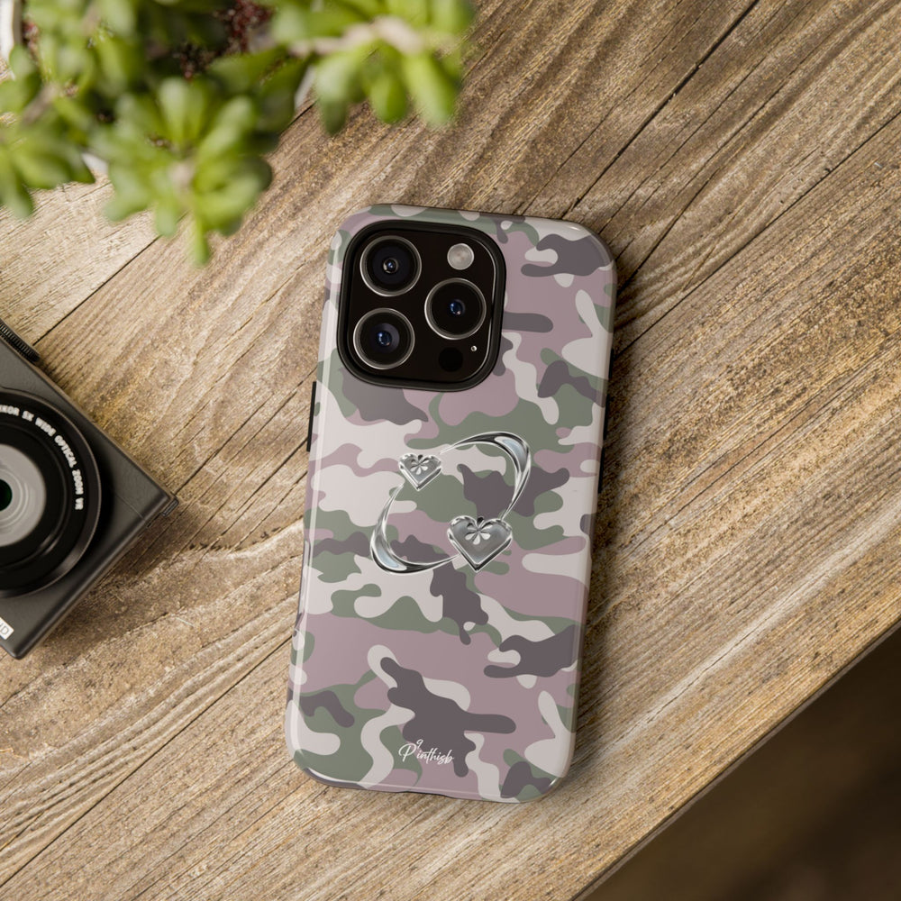 Camouflage Heart Tough Phone Case