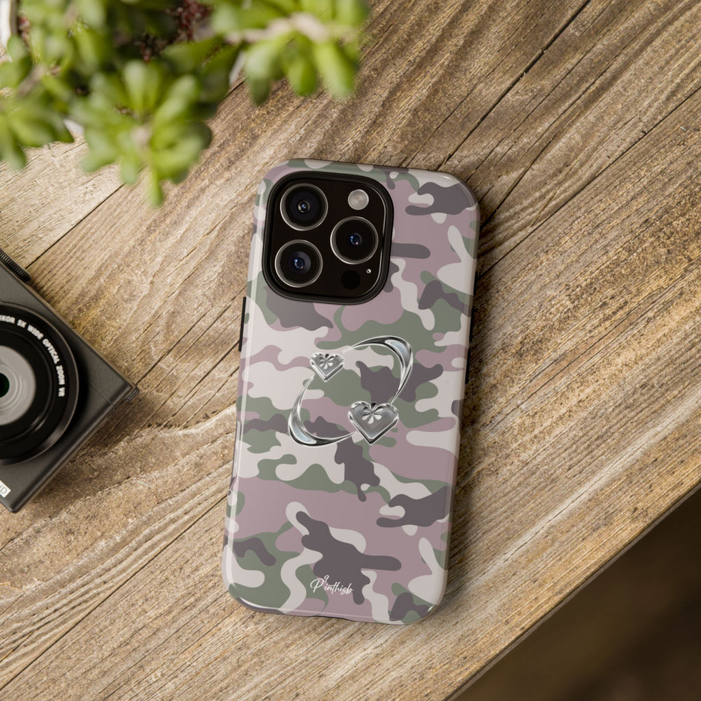 Camouflage Heart Tough Phone Case