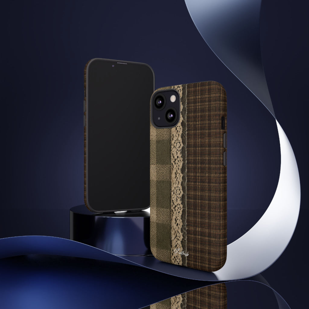 Plaid Lace Tough Phone Case