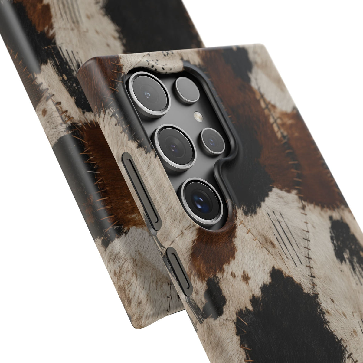Brown & Black Animal Print Snap Case