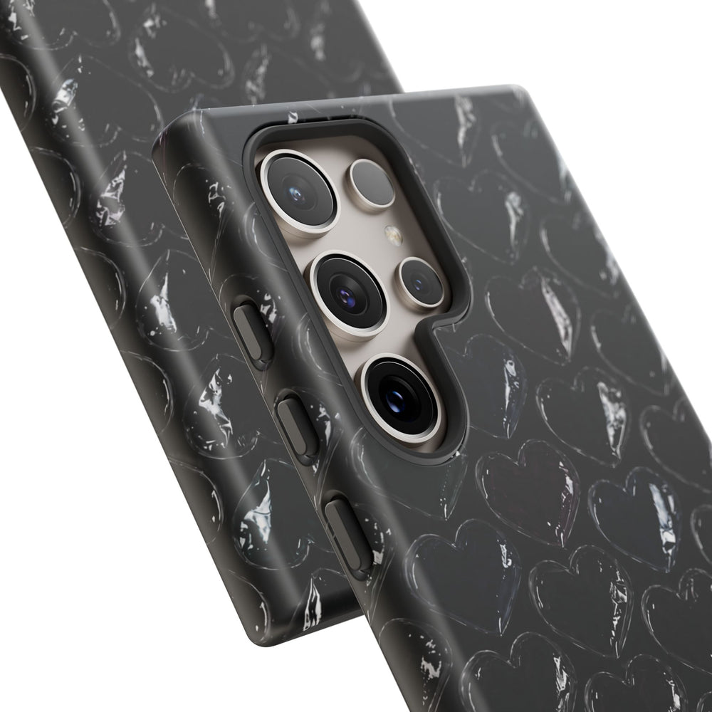 Black Pop Hearts Tough Case