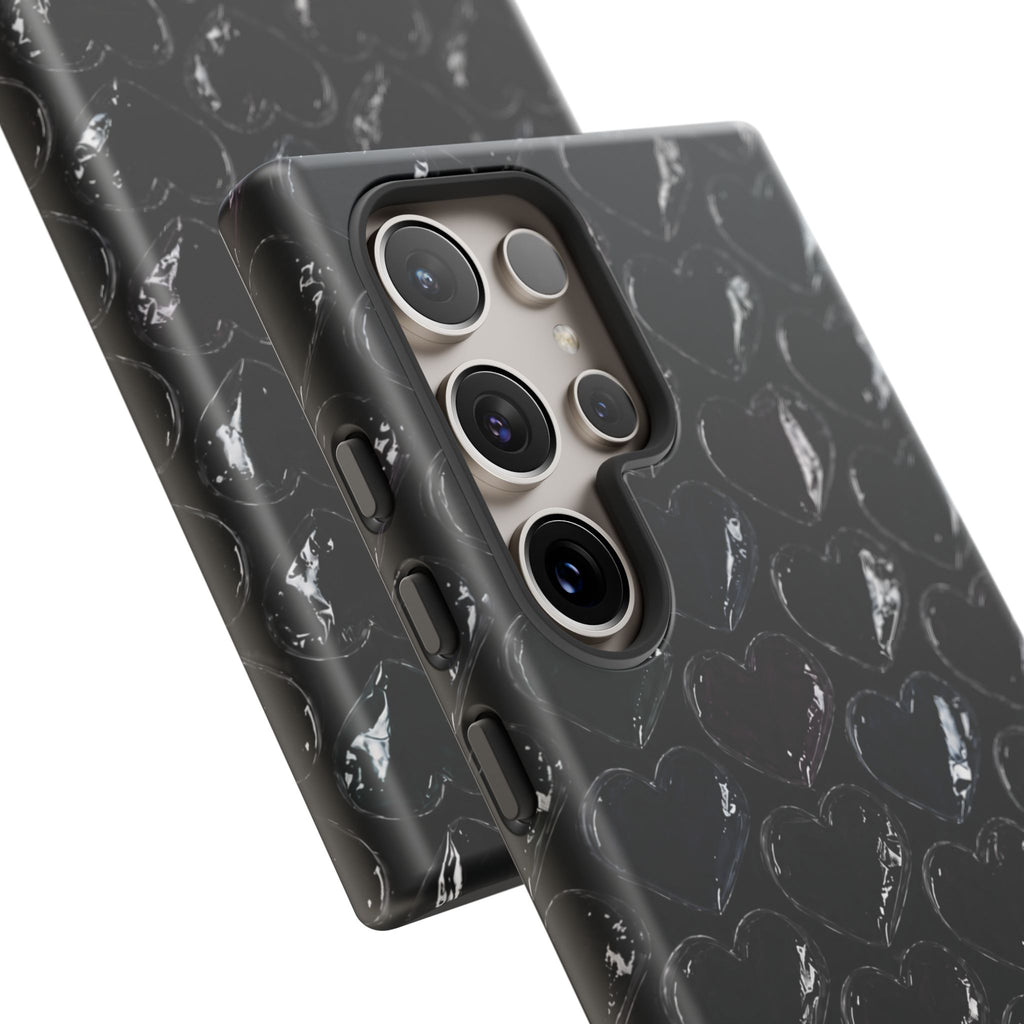 Black Pop Hearts Tough Case