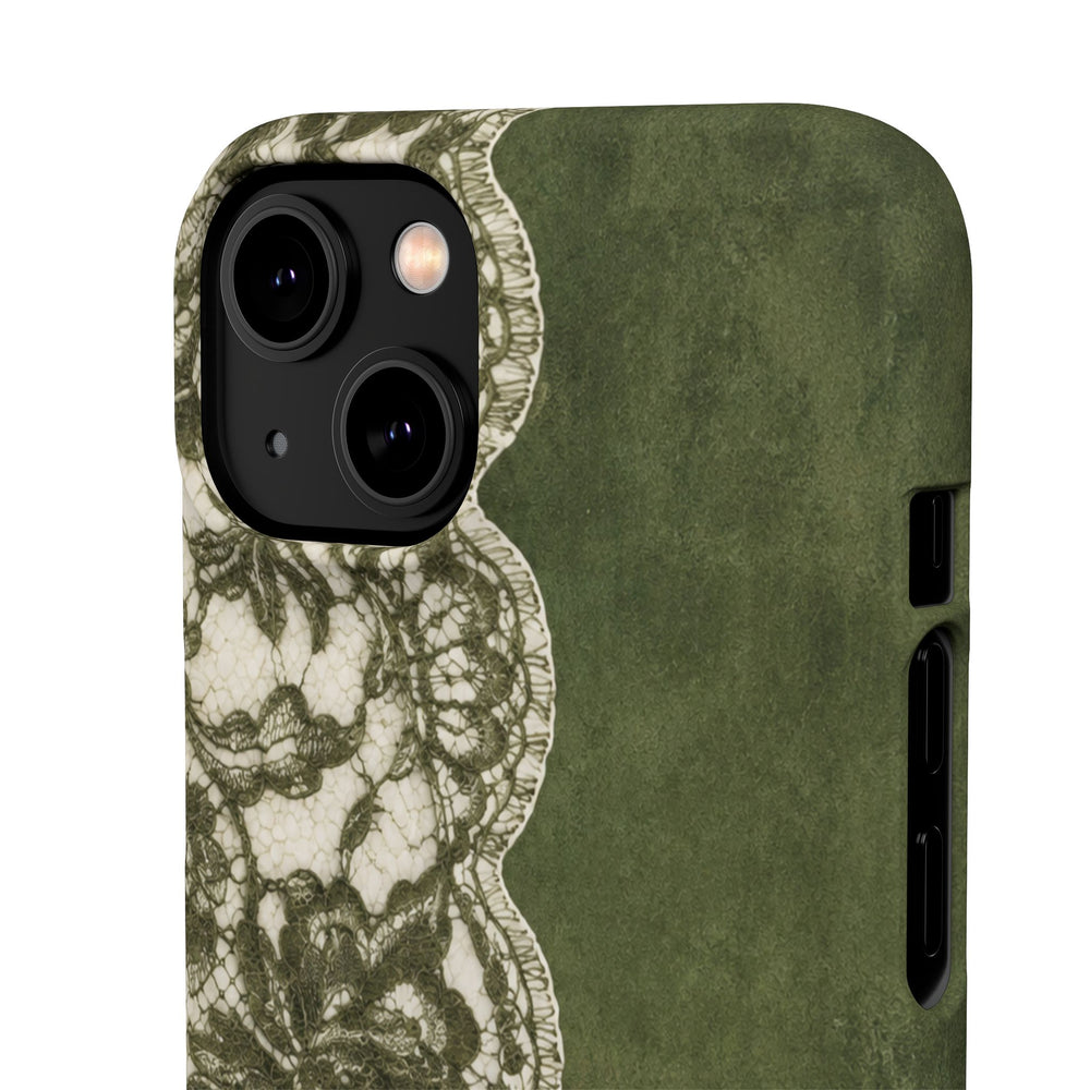 Olive Lace Snap Case