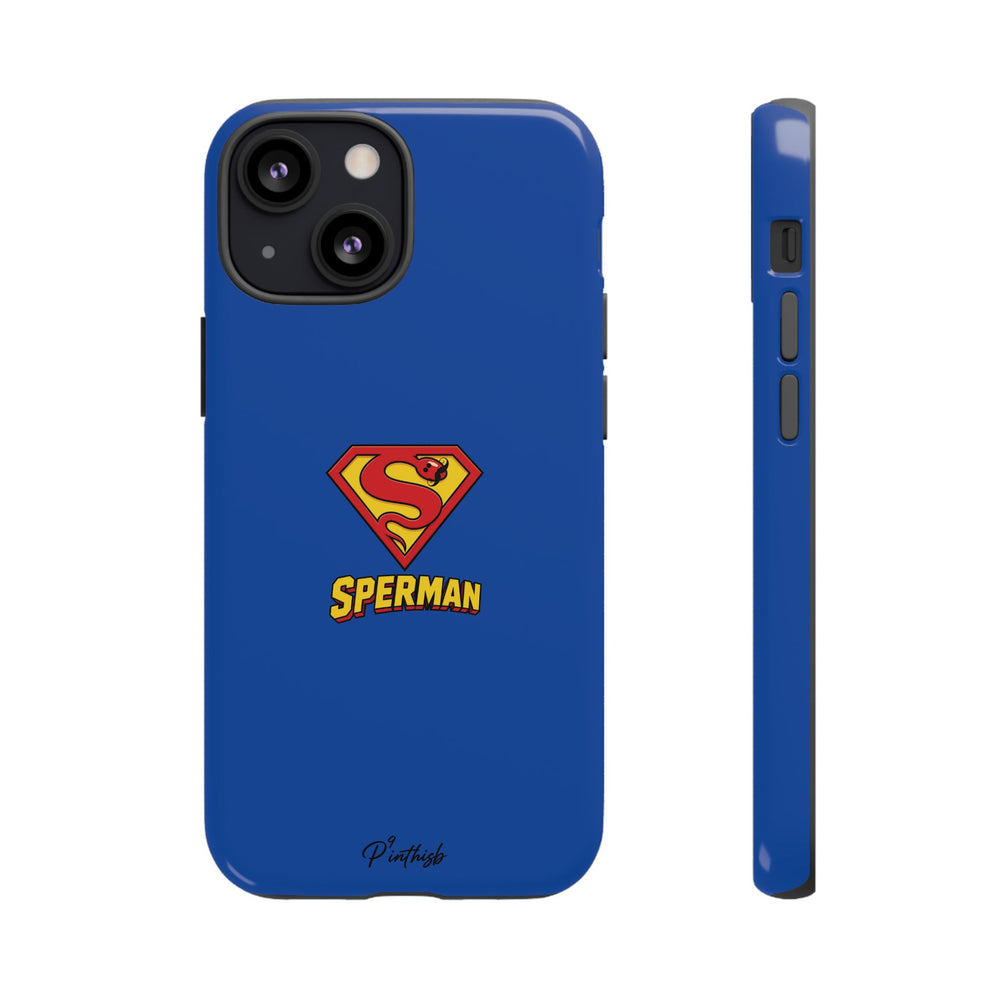 "SPERMAN" Parody Logo Tough Phone Case