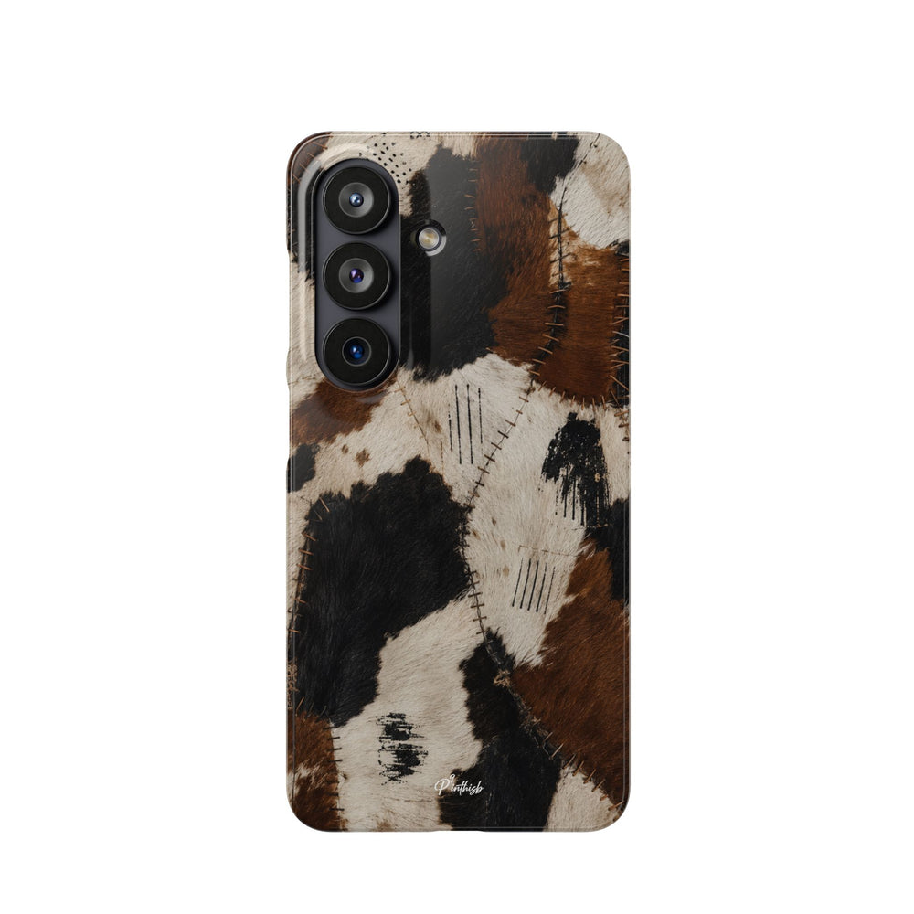 Brown & Black Animal Print Snap Case