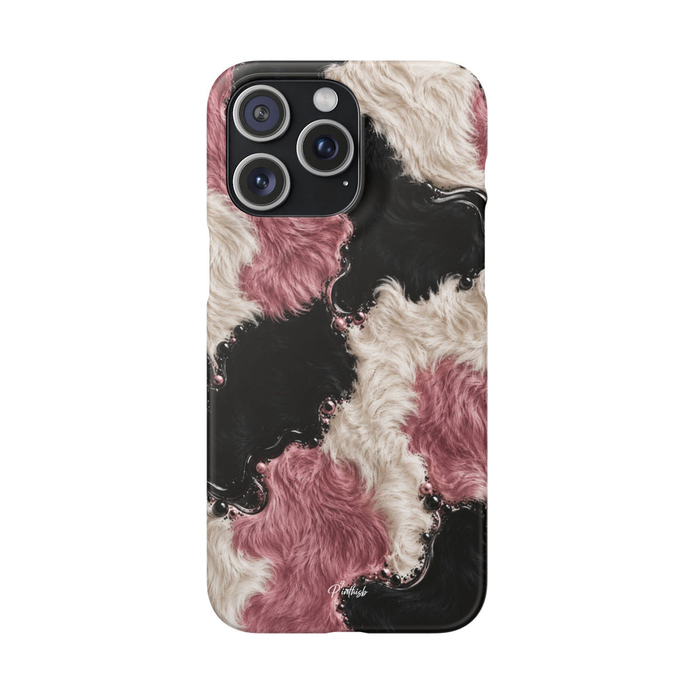 Cow Print Swirl Snap Case