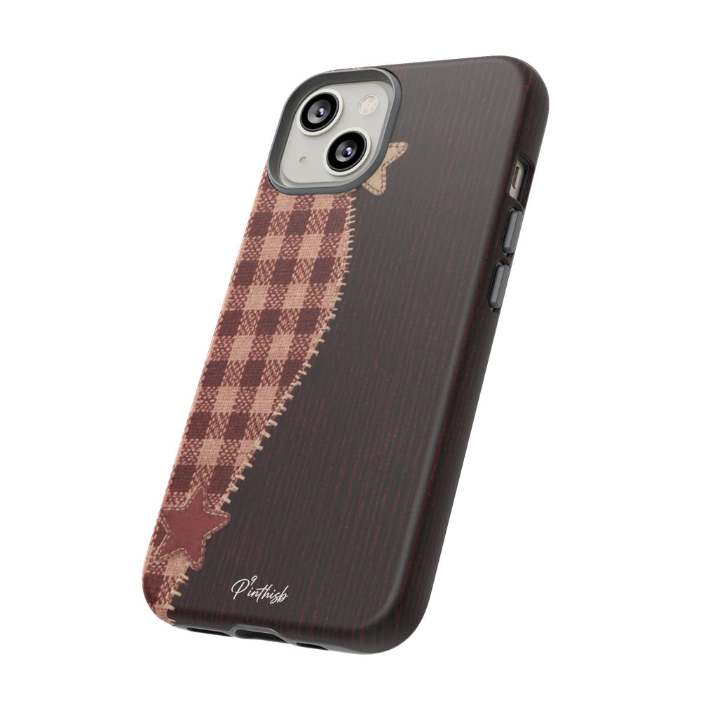 Rustic Plaid Stars Phone Case